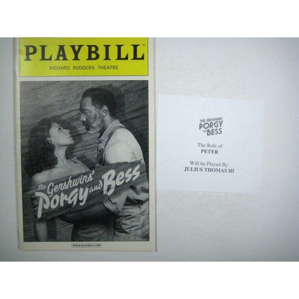 Gershwin's Porgy Bess Playbill July 2012 Audra McDonald Norm Lewis David Grier